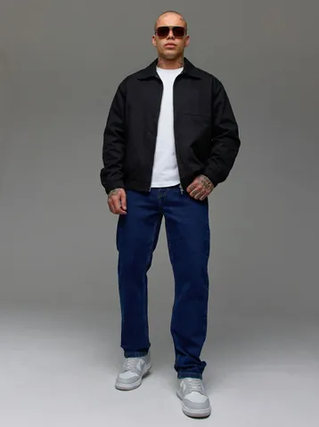Men's Summer Thin Straight-Leg Jeans Solid Color Non-Iron Denim Pants For Men Casual Business Mid-Waist Zipper Fly Jeans