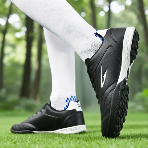 Unisex Professional Turf Soccer Cleats Breathable Synthetic Leather Training Shoes For Youth Adults Neon Green White Gold Black