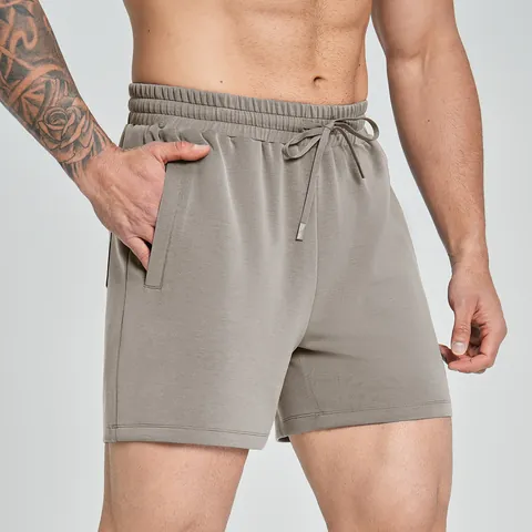 Men's Modal Sports Shorts Breathable Moisture Wicking Shorts With Elastic Drawstring Waist For Fitness Hiking Gym Casual Shorts