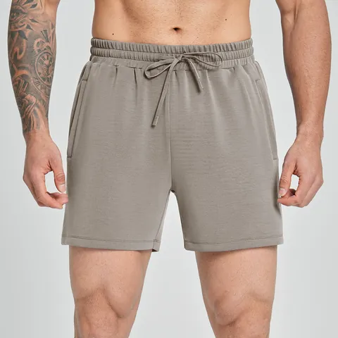 Men's Modal Sports Shorts Breathable Moisture Wicking Shorts With Elastic Drawstring Waist For Fitness Hiking Gym Casual Shorts