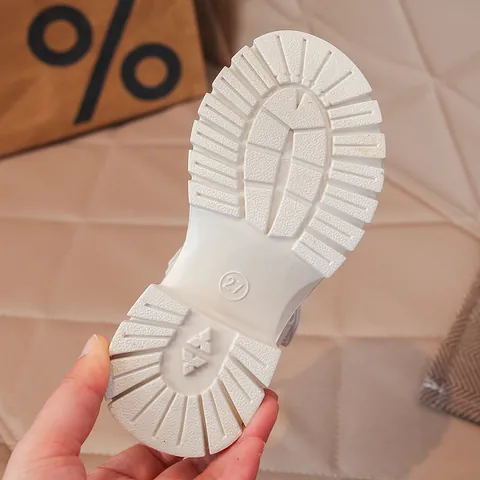 Girls Roman Sandals British Style Fashion Princess Sandals Hollow Out Kids Beach Shoes Synthetic Leather Summer Footwear