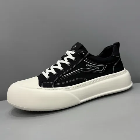 Baskets Décontractées en Toile à Semelle Épaisse pour Hommes Légères Respirantes Chaussures de Papa Rétro Fashion Streetwear Chaussures Basses