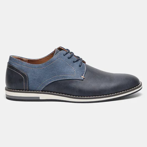 Scarpe Casual da Uomo in Pelle Moda Patchwork Blocchi di Colore Stringate Traspiranti Punta Arrotondata Scarpe Basse