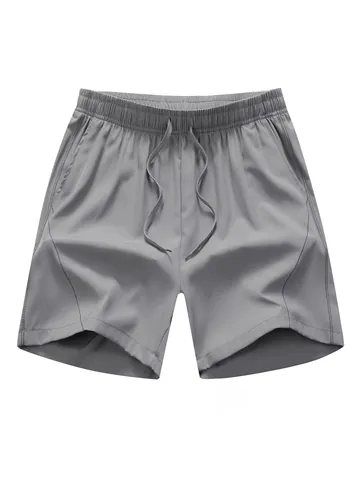 Men Quick Dry Shorts Polyester Lightweight Breathable Athletic Outdoor Fitness Beach Board Pants For Men Drawstring Bottom