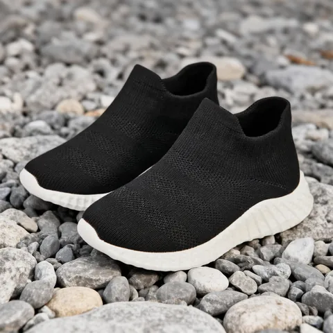 Kids Fly-knit Sock Sneakers Breathable Mesh Casual Sports Shoes For Boys Girls Lightweight Non-slip Round Toe Youth Walking Shoes