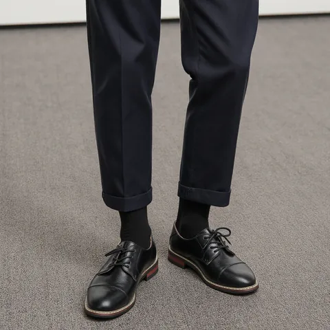 Scarpe da Uomo in Stile Britannico Business in Pelle Classiche Cap Toe Oxford Derby Scarpe Eleganti per Ufficio Banchetto