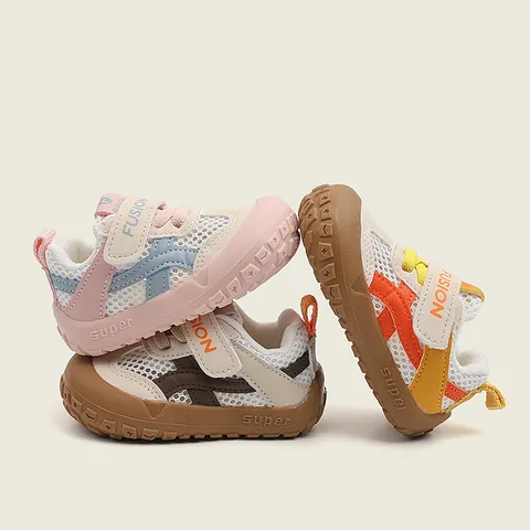 Zapatos Funcionales para Bebés y Niños Verano Malla Transpirable Suela Blanda Antideslizante Anti-Golpes Zapatillas para Niños y Niñas Cierre de Velcro Casual
