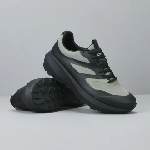 Baskets à Plateforme pour Hommes Été Mesh Respirant PU Patchwork Semelle Epaisse Chaussures de Sport Décontractées pour Hommes