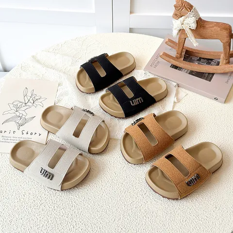 Korean Style Kids Breathable Birkenstock Sandals Mori Girl Fashion Summer Beach Slippers For Boys Girls Non-Slip Flat Shoes