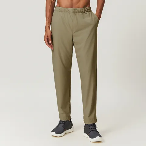 Men's Outdoor Quick-Dry Hiking Pants Lightweight Windproof Polyester Elastic Waist Casual Athletic Sweatpants For Camping
