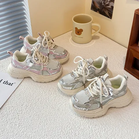 2026 Frühjahr Herbst Kinder Atmungsaktive Mesh Laufschuhe Jungen Mädchen Leichte Dad Sneaker Rutschfeste Sportschuhe