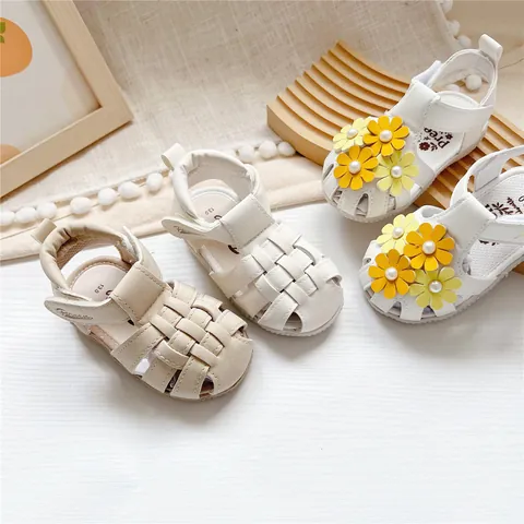 Preen Baby Kleinkind Schuhe Geschlossene Zehe Sommer PU Leder Sandalen Für Jungen Mädchen Mit Klettverschluss Rutschfeste Lauflernschuhe