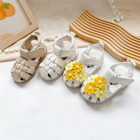 Preen Baby Kleinkind Schuhe Geschlossene Zehe Sommer PU Leder Sandalen Für Jungen Mädchen Mit Klettverschluss Rutschfeste Lauflernschuhe