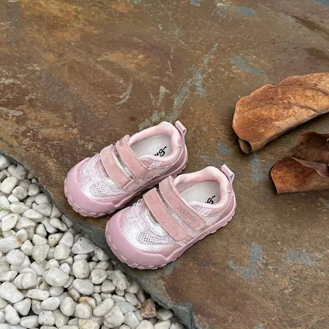 Toddler Walking Shoes Baby Functional Shoes Soft Sole Non-slip Anti-collision Toe Breathable Mesh Microfiber Summer Kids Sneakers
