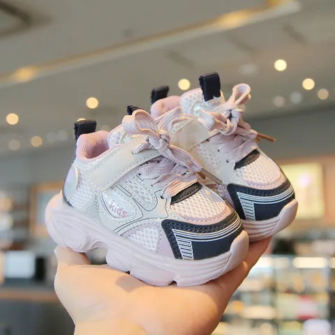 Toddler Kids Sports Shoes Breathable Mesh Soft Sole Non-Slip Dad Sneakers Casual Walking Shoes For Girls Boys Fashion Outdoor Shoes