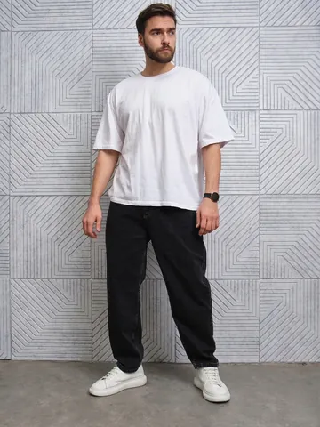 Men's Casual Straight Leg Jeans Cotton Denim Washed Pants Contrast Stitching Fashion Streetwear Daily Wear Denim Jeans for Men
