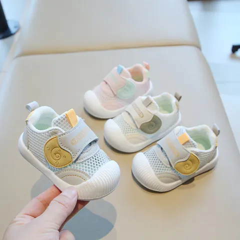 Baby Toddler Walking Shoes Summer Mesh Breathable Sneakers Infants Anti-Slip Soft Sole Unisex First Walker Footwear