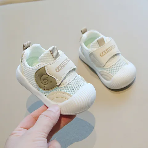 Baby Toddler Walking Shoes Summer Mesh Breathable Sneakers Infants Anti-Slip Soft Sole Unisex First Walker Footwear