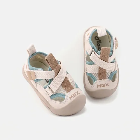 Baby First Walkers Summer Toddler Sport Sandals Breathable Mesh Microfiber Anti-collision Soft Sole Shoes For Boys Girls