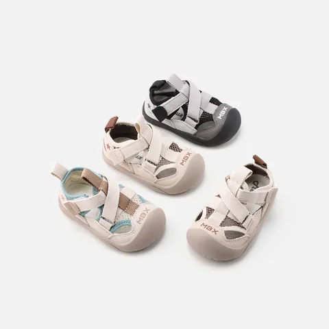 Baby First Walkers Summer Toddler Sport Sandals Breathable Mesh Microfiber Anti-collision Soft Sole Shoes For Boys Girls