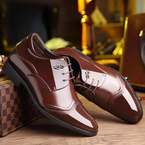Herren Business Formelle Lederschuhe 8CM Versteckte Erhöhung Schnürschuhe Britischer Stil Mikrofaserleder Oxford-Schuhe