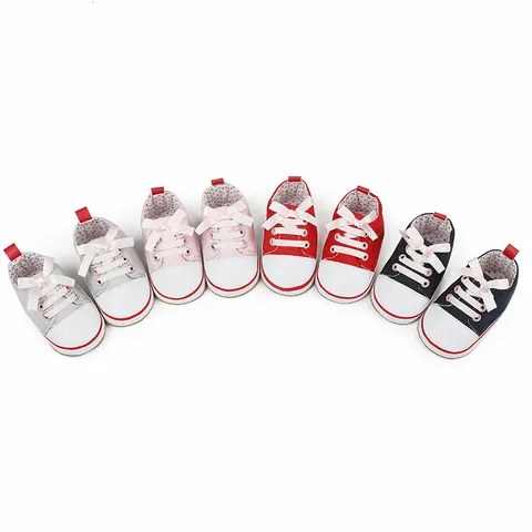 Infant Baby Girls Prewalker Shoes Canvas Bow Soft Sole Non Slip First Walkers Polka Dot Lining Casual Indoor Outdoor Shoes