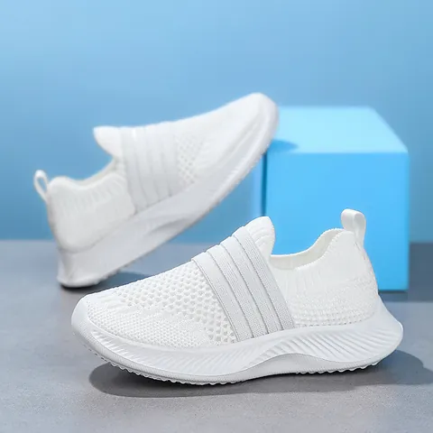 Kids Breathable Mesh Athletic Shoes Slip-On Lightweight Sneakers For Boys Girls Summer Casual Running Walking Shoes
