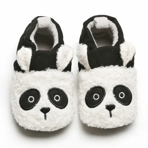 Winter Warm Baby Walking Shoes Cartoon Animal Elephant Panda Fox Reindeer Faux Fur Fleece Lined Soft Sole Non-slip Infant First Walkers For Toddlers