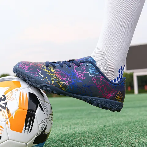 Professionelle Fußballschuhe Für Herren Kinder TF Kunstrasen Outdoor Fußball Trainingsschuhe Verschleißfeste Graffiti Sneakers