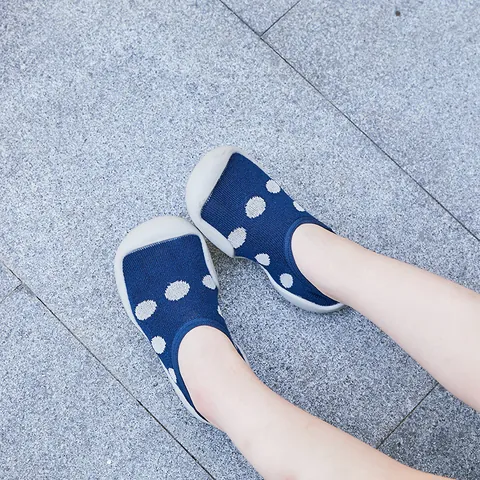Baby Toddler Sock Shoes Soft Rubber Sole Non-Slip Breathable Knitted Floor Socks Shoes For Boys Girls Infants First Walkers