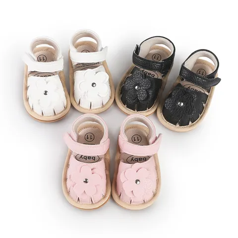 Baby Girl Summer Princess Sandals Floral Cute Infant Prewalker Shoes Soft Sole Non-slip Breathable Toddler Sandals