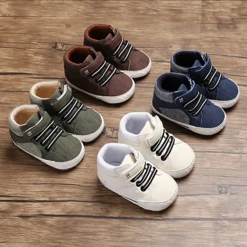 Kleinkind High Top Sneaker Weiche Sohle Lauflernschuhe Rutschfest Baby Schuhe Mit Klettverschluss Sportlich Erstlingsschuhe