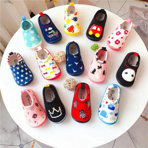 Kleinkind Kinder Segeltuchschuhe Elastisch Slip-On Weiche Sohle Vorschule Sneaker Für Jungen Mädchen Cartoon Dinosaurier