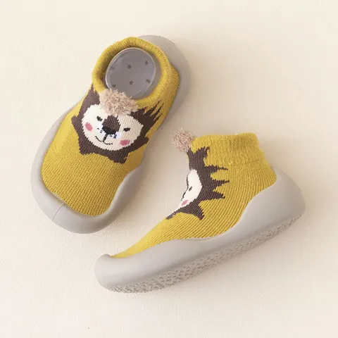Baby Toddler Sock Shoes Cartoon Animal Shark Lion Non-Slip Soft Sole Infant Floor Socks First Walkers Breathable Knitting Footwear