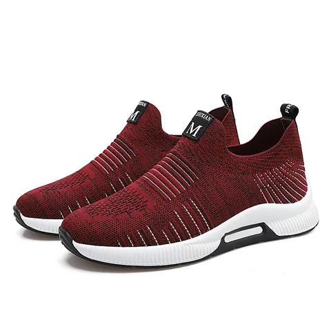 Men Mesh Sports Sneakers Breathable Hollow Height Increasing Chunky Casual Running Shoes Lightweight Walking Footwear