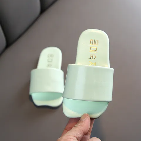 Pantuflas Informales de Verano para Niños Cuero Sintético Suave Suela de Plástico Estilo Coreano Sandalias Niños