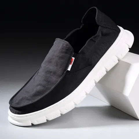 Herren Casual Slipper Stoffschuhe Leicht Atmungsaktiv Weiche Sohle Faule Loafer Trendige Low Top Skateschuhe Mode Fußbekleidung
