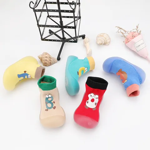 Baby First Walker Shoes Toddler Indoor Sock Shoes Soft Sole Non-slip Breathable Cartoon Animal Fox Rabbit Baby Shoes