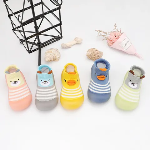 Baby Walking Shoes Soft Sole Anti-Slip Toddler Socks Shoes Breathable Cotton Mesh Cartoon First Walker Shoes For Boys Girls