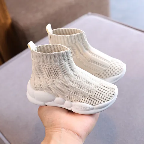 Kinder High Top Socken Sneakers Atmungsaktiv Fly-Knit Weiche Sohle Sportschuhe Für Kleinkinder Jungen Mädchen Lässige Laufschuhe