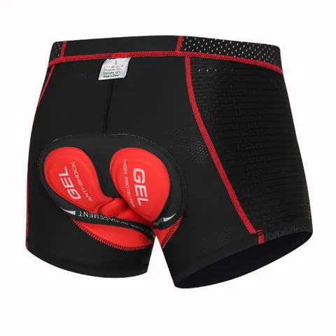Men's Cycling Underwear With Thick 5D Gel Silicone Padded Breathable High Elastic Bicycle Shorts Quick Dry Padded Biking Briefs For Outdoor Sports Men