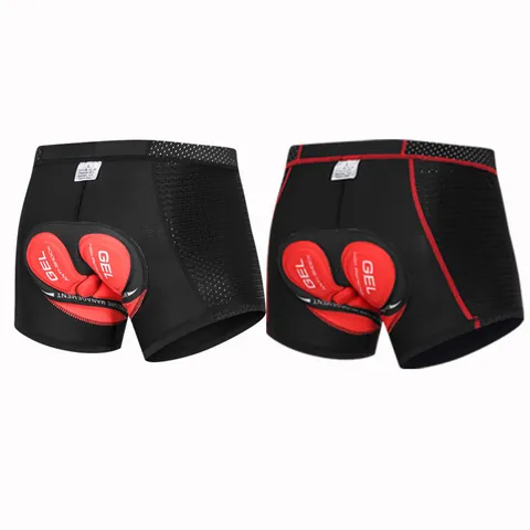 Men's Cycling Underwear With Thick 5D Gel Silicone Padded Breathable High Elastic Bicycle Shorts Quick Dry Padded Biking Briefs For Outdoor Sports Men