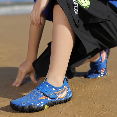 Kinderen Sneldrogende Wadschoenen Klittenband Antislip Rubberen Zool Strand Water Sneakers Voor Zwemmen Surfen Buiten