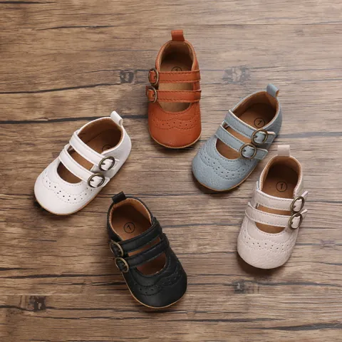 Baby Girls Mary Jane Shoes Soft Sole Brogue Hollow Out Toddler First Walkers Infant Princess Dress Shoes