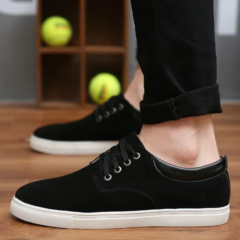 Herren Casual Segeltuch Skateschuhe Klassischer Britischer Stil Atmungsaktiv Rutschfest Flache Sneakers Für Den Alltag Loafer
