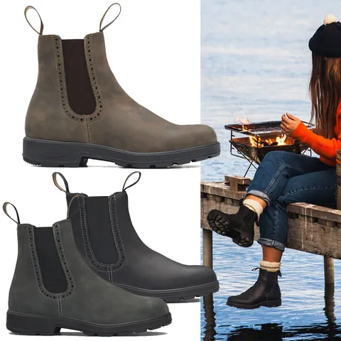 Dames Chelsea Laarzen Microvezel Leer Brogue Details Antislip Dikke Zool Retro Martin Laarzen Voor Casual Buiten Wandelen Dames Schoeisel