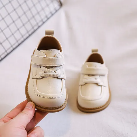 Kleinkind Mädchen Prinzessin Lauflernschuhe Weiche Sohle Rutschfest Britischer Stil Mikrofaser Leder Mary Jane Schuhe
