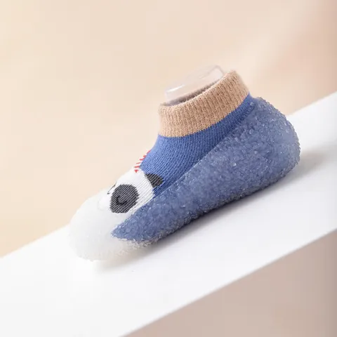 Cartoon Baby First Walker Shoes Breathable Knit Sock Shoes Non-slip Soft Rubber Sole Indoor Floor Shoes For Toddlers Boys Girls