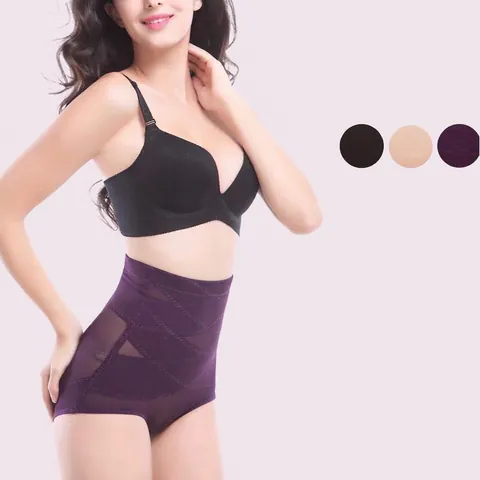 Damen Hohe Taille Nahtlose Shaping-Hose Postpartale Bauchkontrolle Hüftstraffung Body Shaper Atmungsaktive Mesh-Unterwäsche