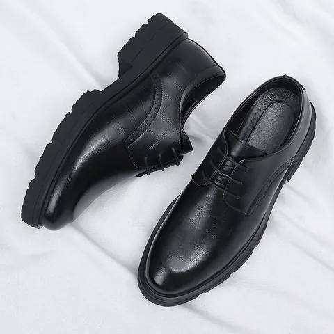 Herren Business Formelle Lederschuhe Höhenzunahme Lift-Schuhe Rutschfest Verschleißfest Hochzeit Büro Abendschuhe